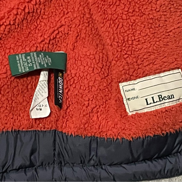 LL Bean downtek vest size 10 to 12 blue and orange - Picture 4 of 7